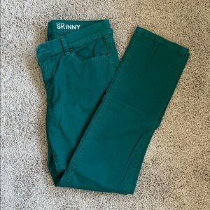 New York & Company Teal Low Rise Skinny Jeans